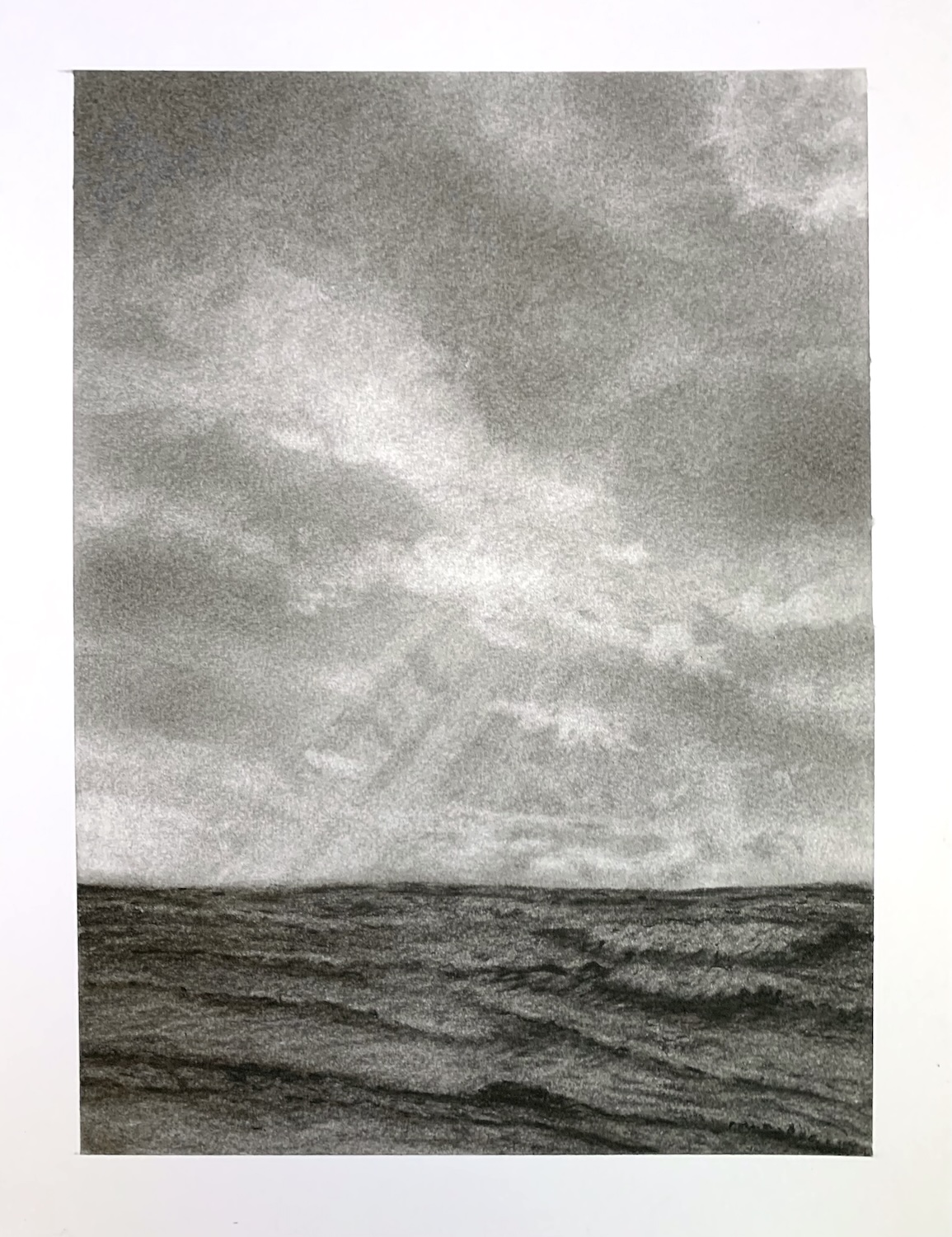 Tolvana Beach charcoal sketch